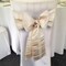 10 Pieces Champagne Plaid Jacquard Polyester Chair Sashes 7.5"x108" for Classic Event Decor